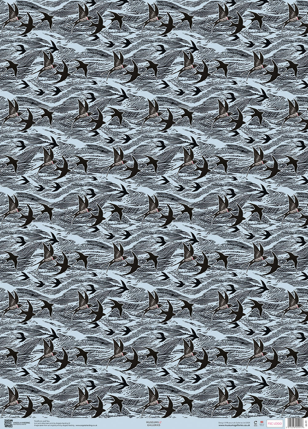 Angela Harding Swallow and Sea Gift Wrap