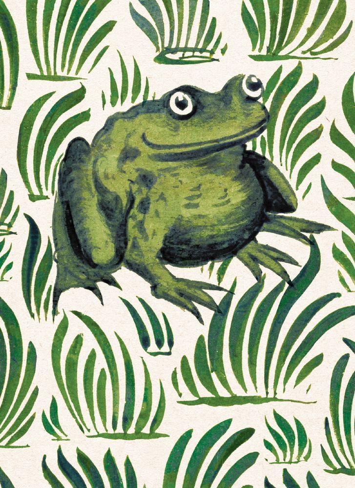 William De Morgan Frog Tile Art Card