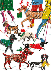 Louise Cunningham Winter Walkies Christmas Card Pack