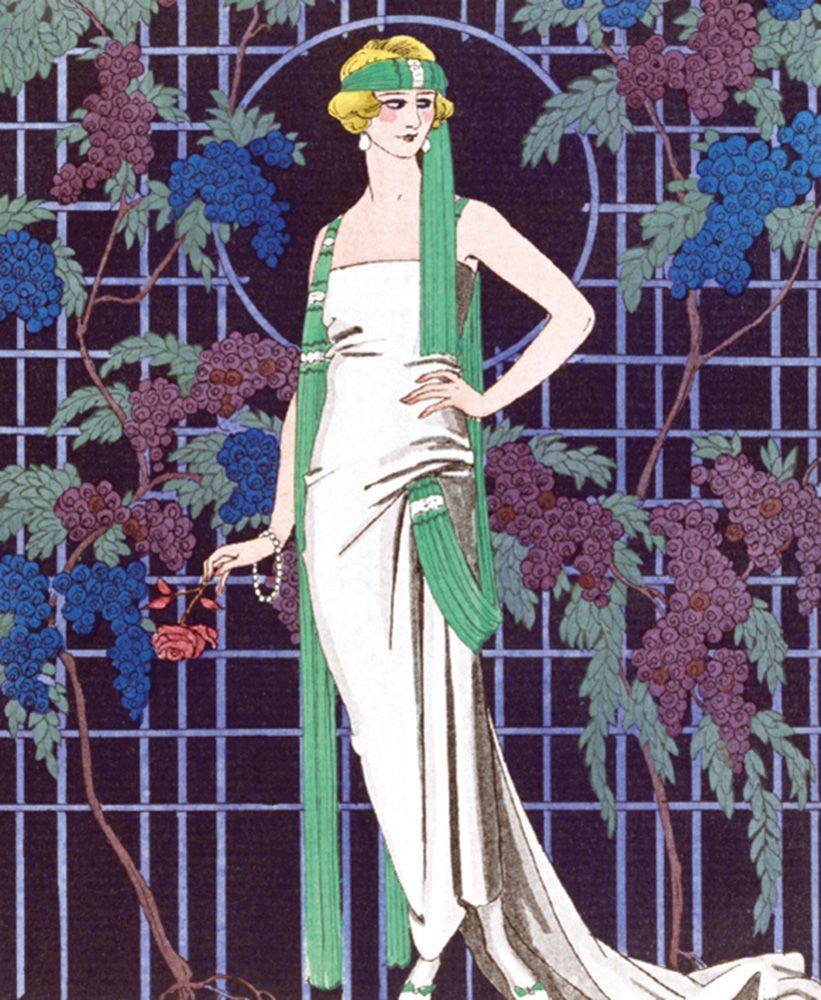 George Barbier Des Roses Dans La Nuit Art Card