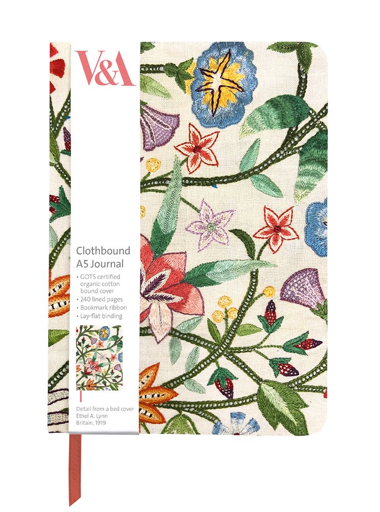 Eric Ravilious Embroidered Bed Cover A5 Clothbound Journal