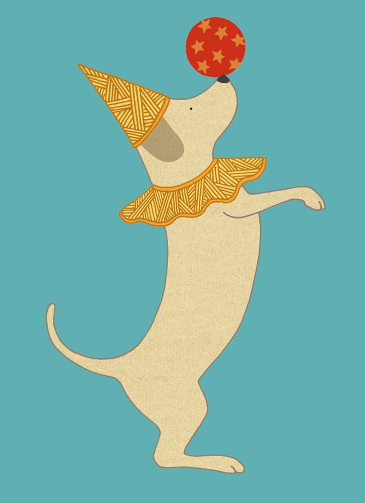 Alice Melvin Party Dog Art Card