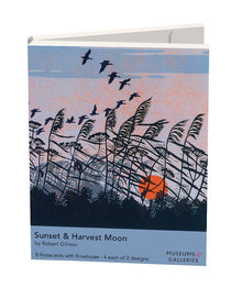 Robert Gillmor Sunset & Harvest Moon Notecards Wallet
