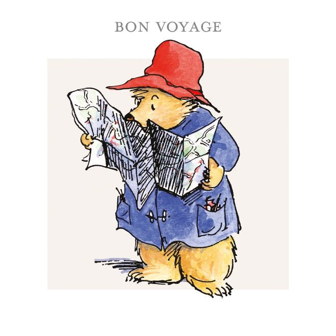 Peggy Fortnum Paddington with Map Bon Voyage Card
