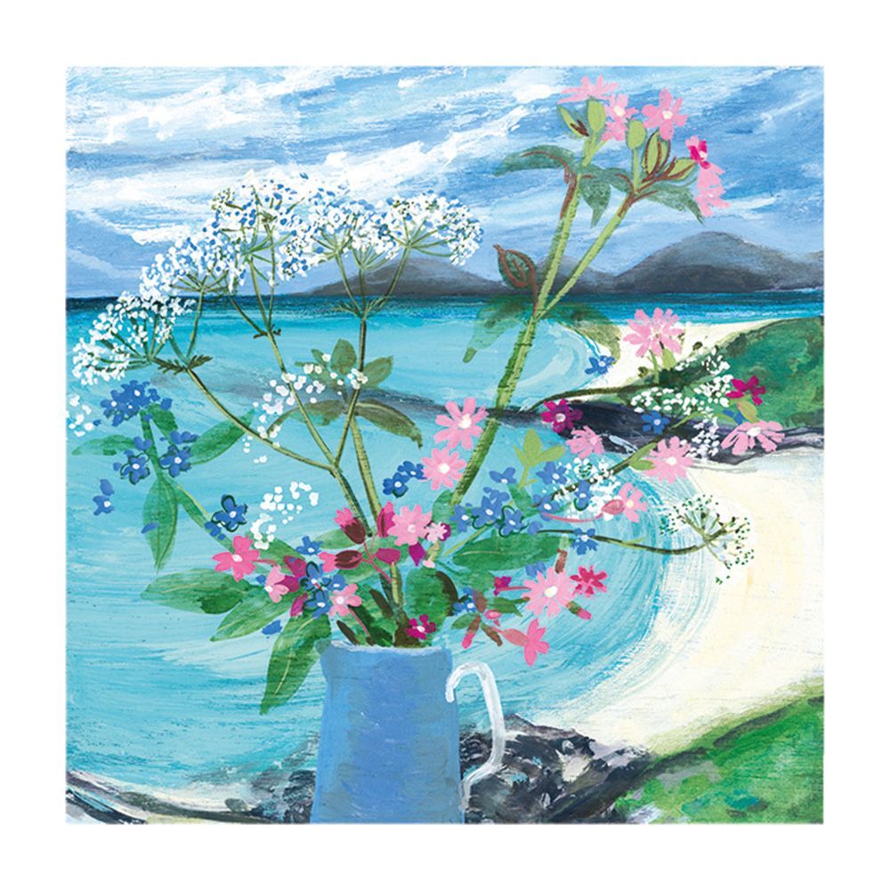 Jane Askey Pink Campion Art Card