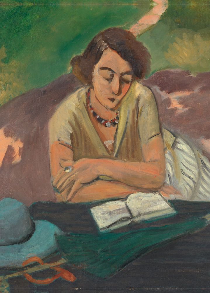Henri Matisse Reading Woman with Parasol Art Card
