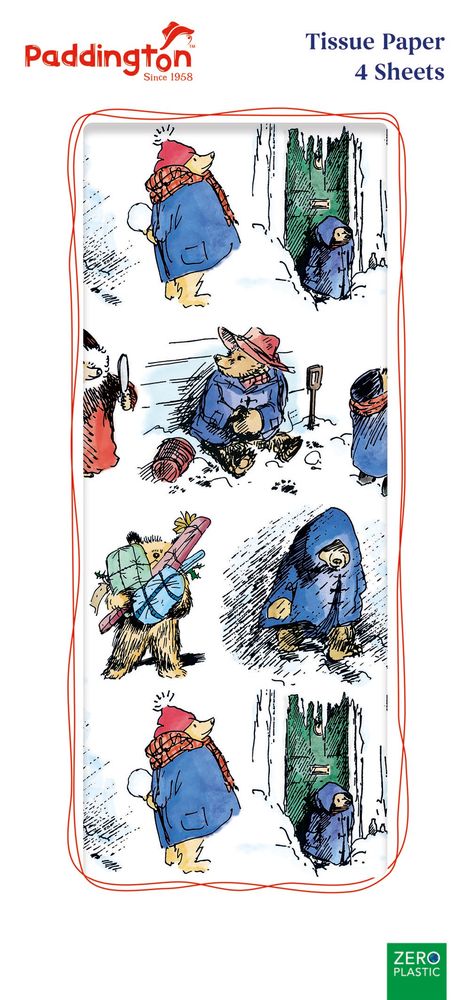 Peggy Fortnum Festive Paddington Christmas Tissue Paper