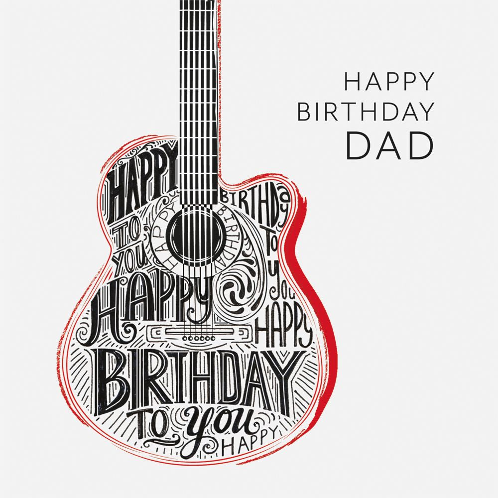 Jo Spicer Birthday Guitar Dad Card