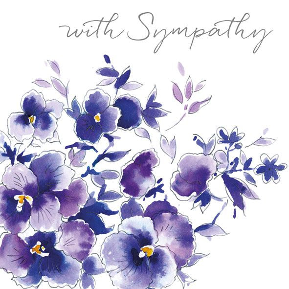 Tricia Harrison Violets - Sympathy Card