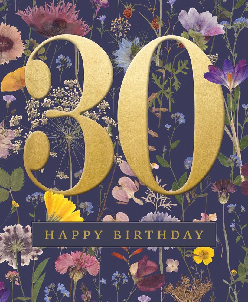 Helen Ahpornsiri Navy Wild Meadow 30th Card