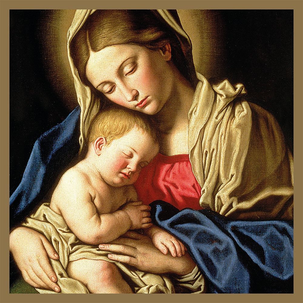 Sassoferrato Madonna and Sleeping Child Christmas Card Pack