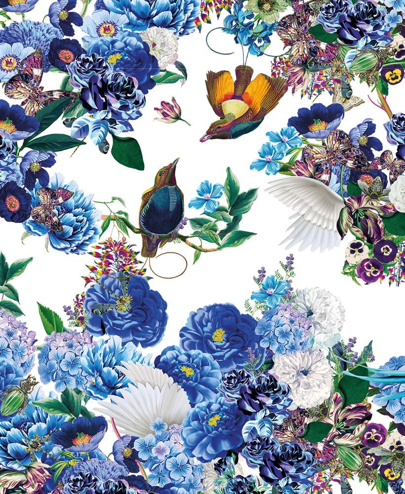 Mary Katrantzou Bluebirds Art Card