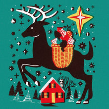 V&A Reindeer Illustration Christmas Card Pack