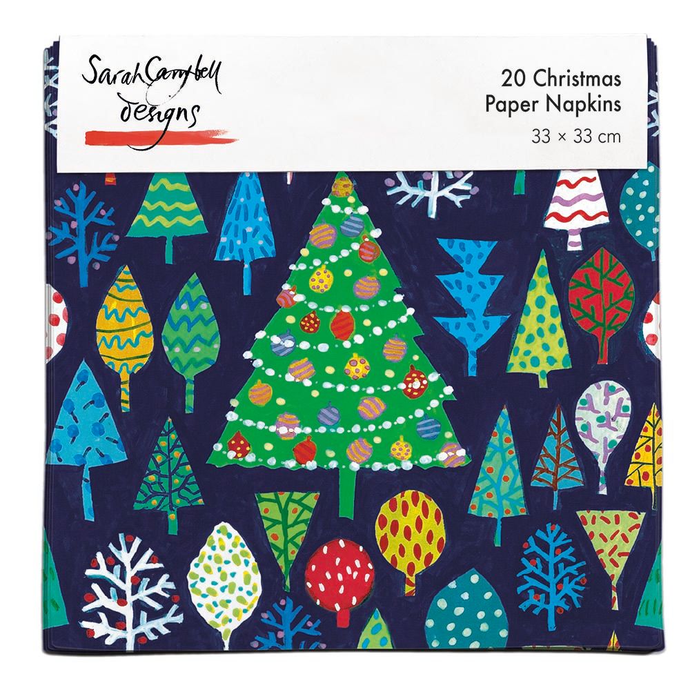 Sarah Campbell Christmas Forest Christmas Paper Napkins