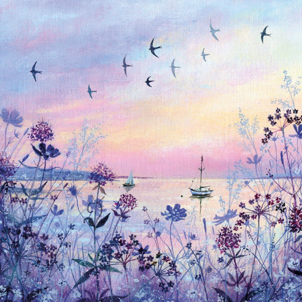 Lucy Grossmith Swifts at Sunset Art Card