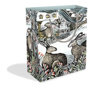 Angela Harding We Three Hares Medium Giftbag Medium Christmas Gift Bag