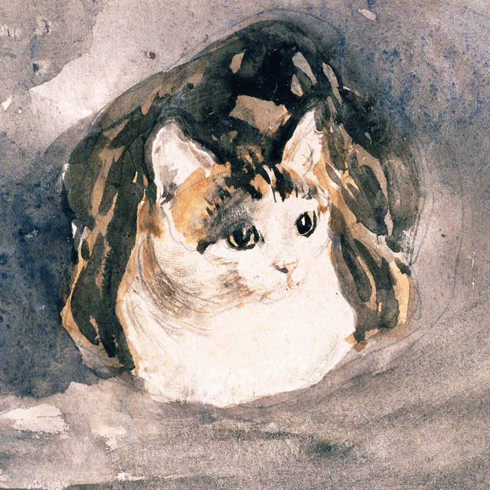 Gwen John Cat Art Card