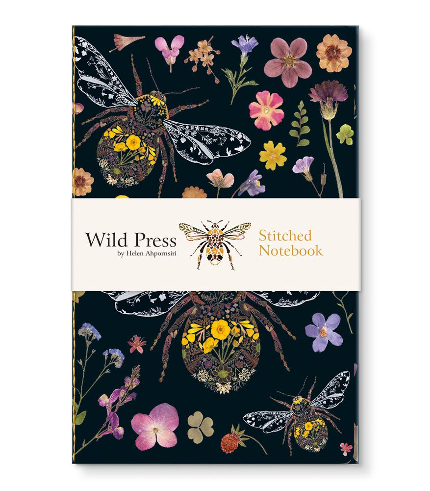 Helen Ahpornsiri Three Bumblebees Stitched Pocket Notebook