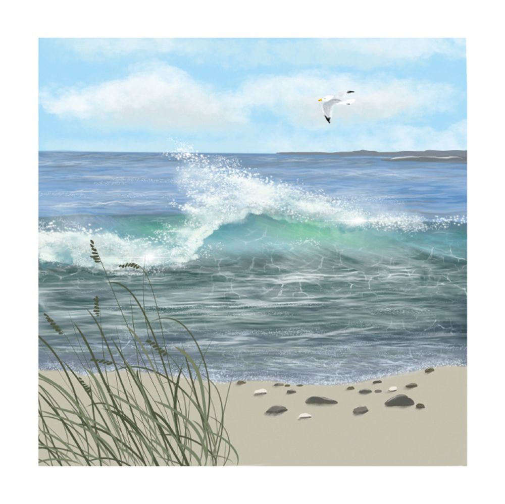 Carla Vize Martin Seagull at High Tide Art Card