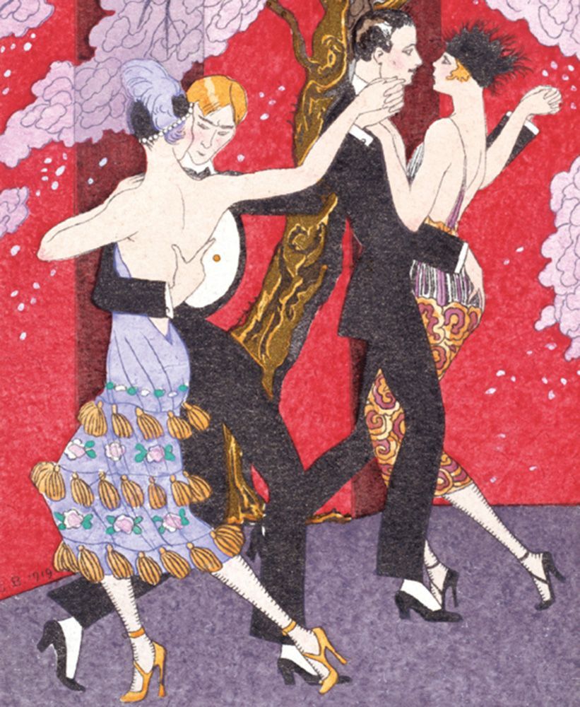 George Barbier Les Fureurs Du Tango Art Card