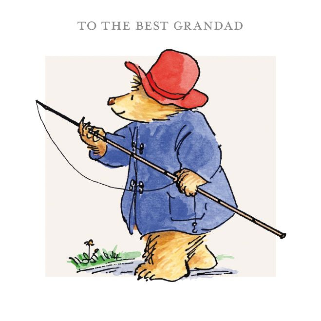 Peggy Fortnum Paddington Fishing Grandad Birthday Card