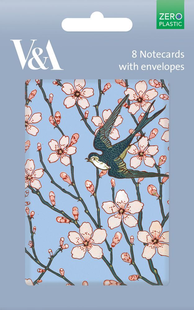 Walter Crane Almond Blossom and Swallow Correspondence Cards