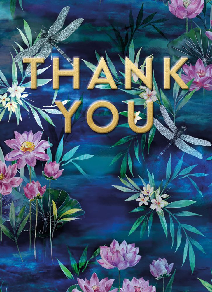 Matthew Williamson Lilies & Dragonflies Thank You Card