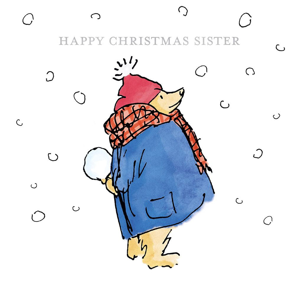 Peggy Fortnum Paddington with Snowball Sister Christmas Card