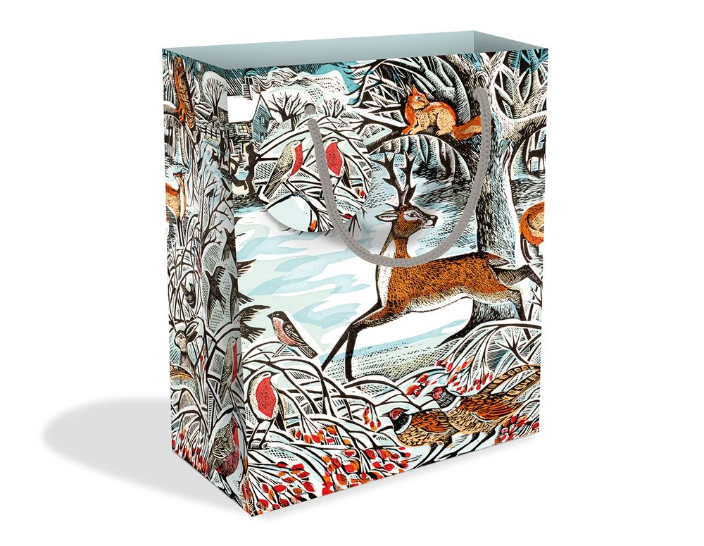 Angela Harding Winter Woodland Medium Giftbag Medium Christmas Gift Bag