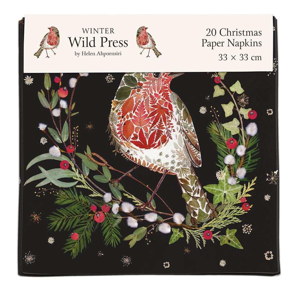 Helen Ahpornsiri Wild Press Woodland Wreaths Christmas Paper Napkins