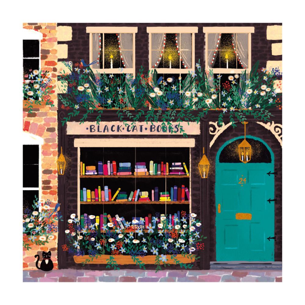 Joy Laforme Black Cat Books Art Card