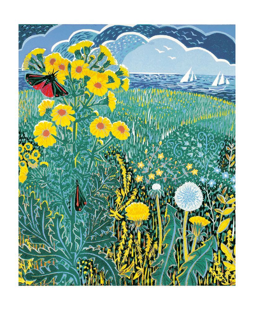 Annie Soudain Coastal Flowers Art Card