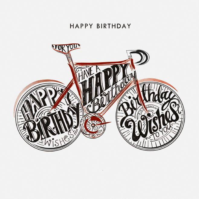 Jo Spicer Birthday Bike Card