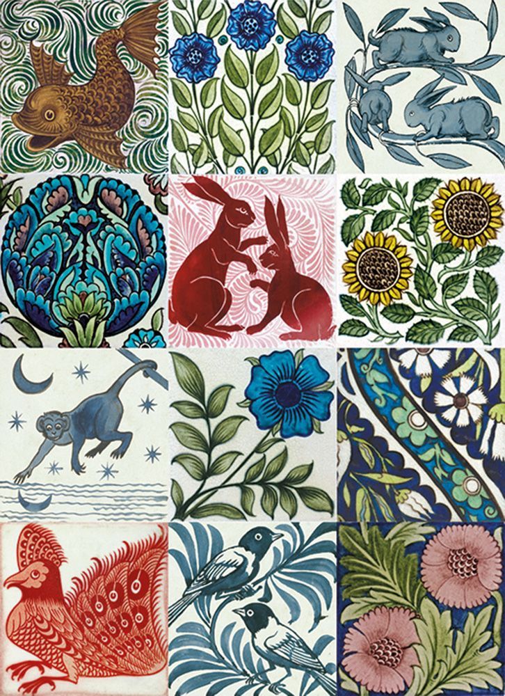 V&A De Morgan Tiles Art Card