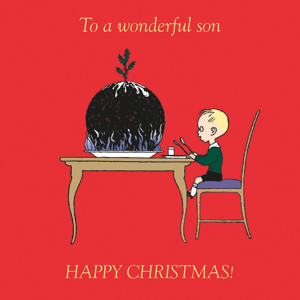 R.P. Gossop Pudding Boy Christmas Card
