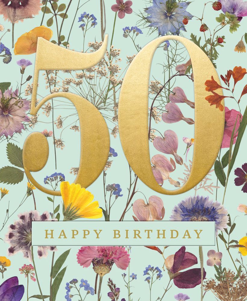 Helen Ahpornsiri Mint Wild Meadow 50th Card