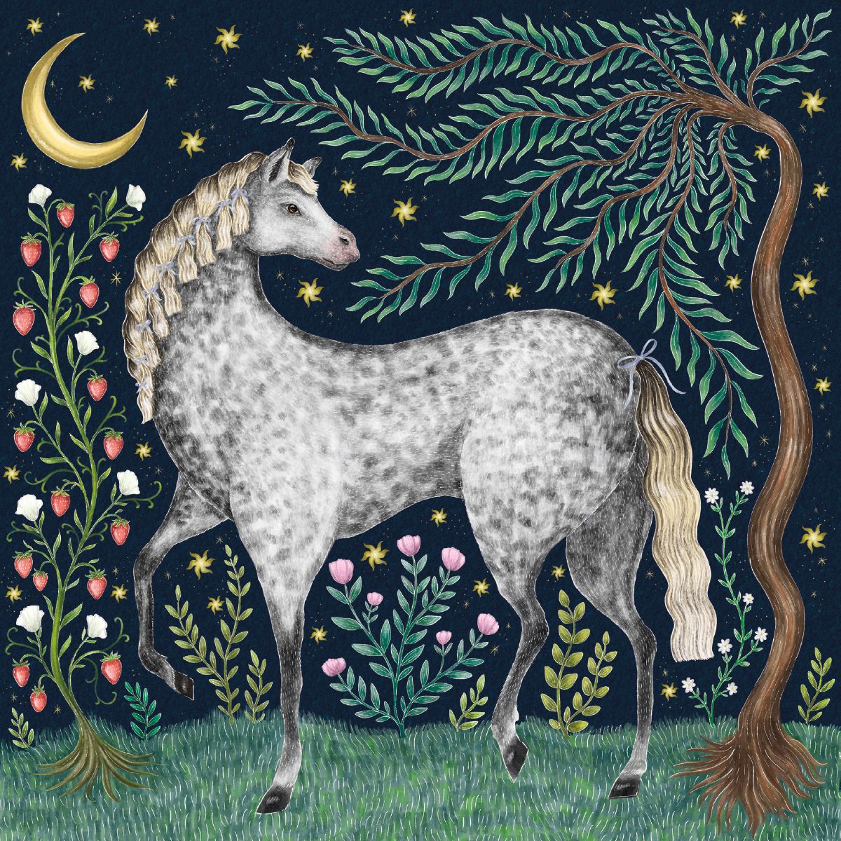 Catherine Rowe Moonlight Mare Art Card