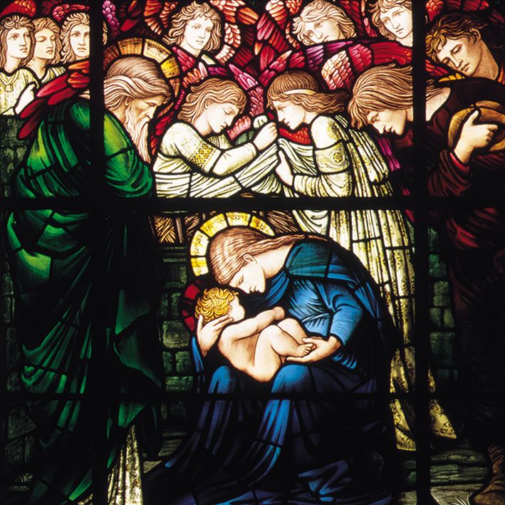 Edward Coley Burne-Jones Adoration of the Child Christmas Card Pack