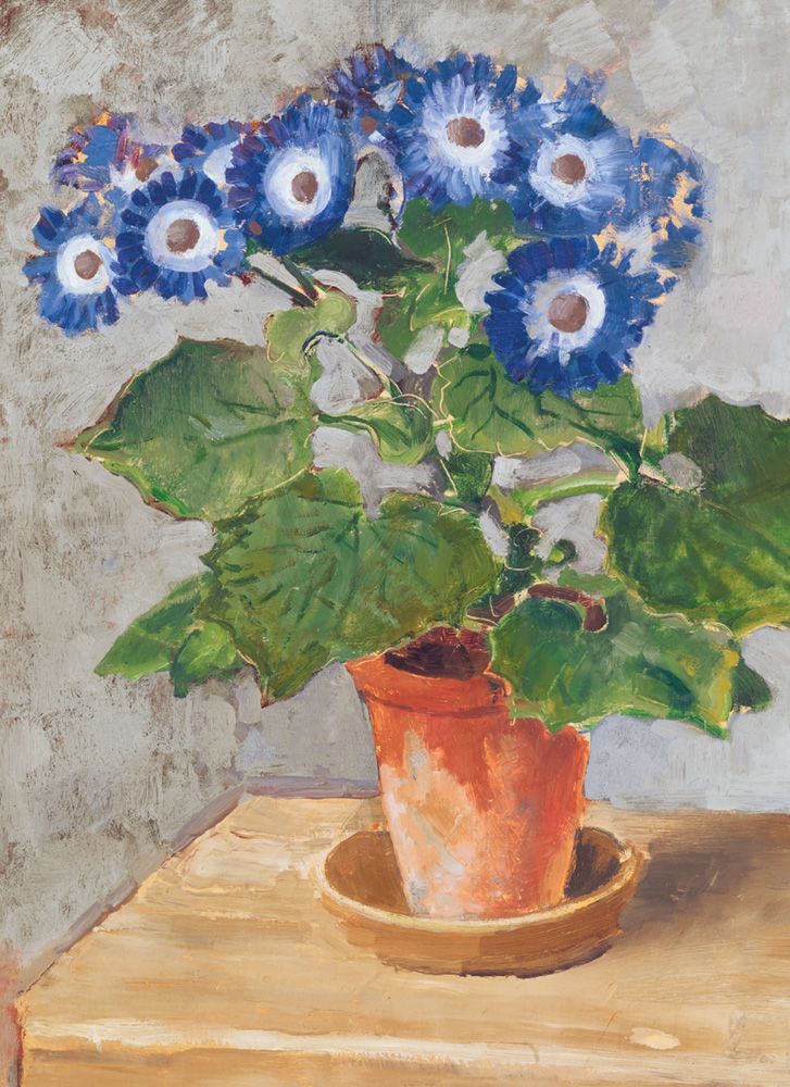 Augustus John Blue Cineraria Art Card