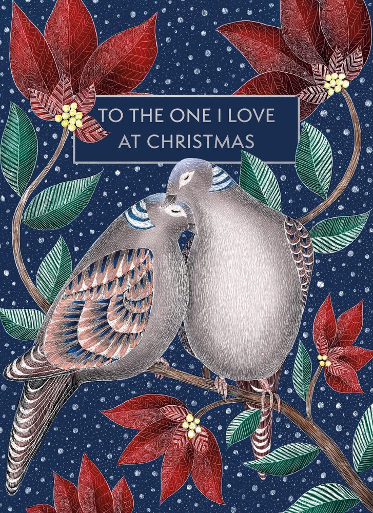 Catherine Rowe Two Turtle Doves Christmas Card