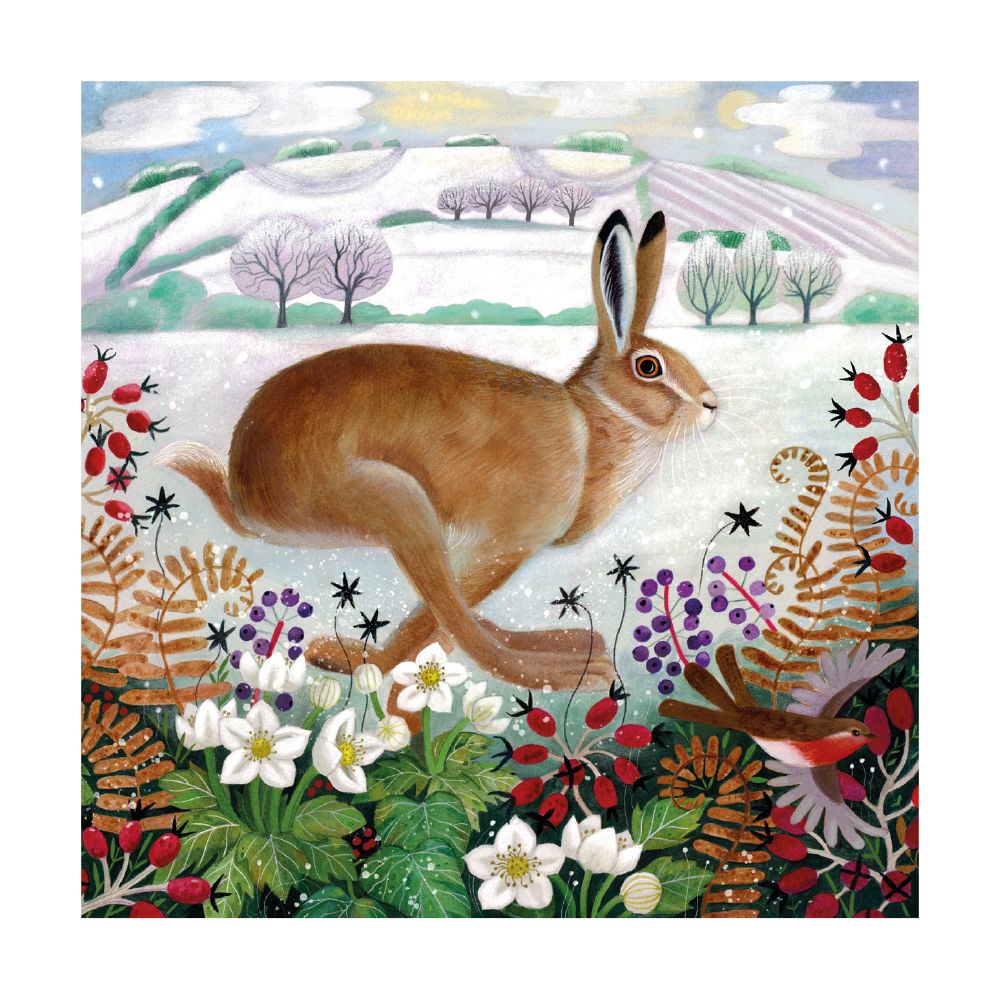 Bex Parkin Winter Hare Christmas Card Pack