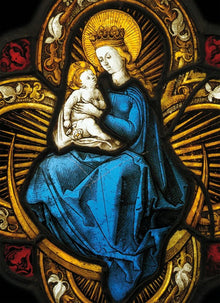 Workshop of Veit Hirschvogel Virgin and Child Stained Glass Panel Christmas Card Pack