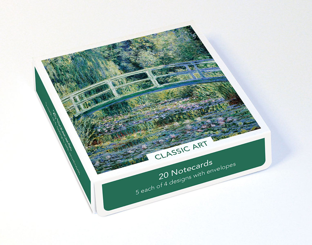 Claude Monet & Gogh & Cross Classic Art Notecard Collection Box