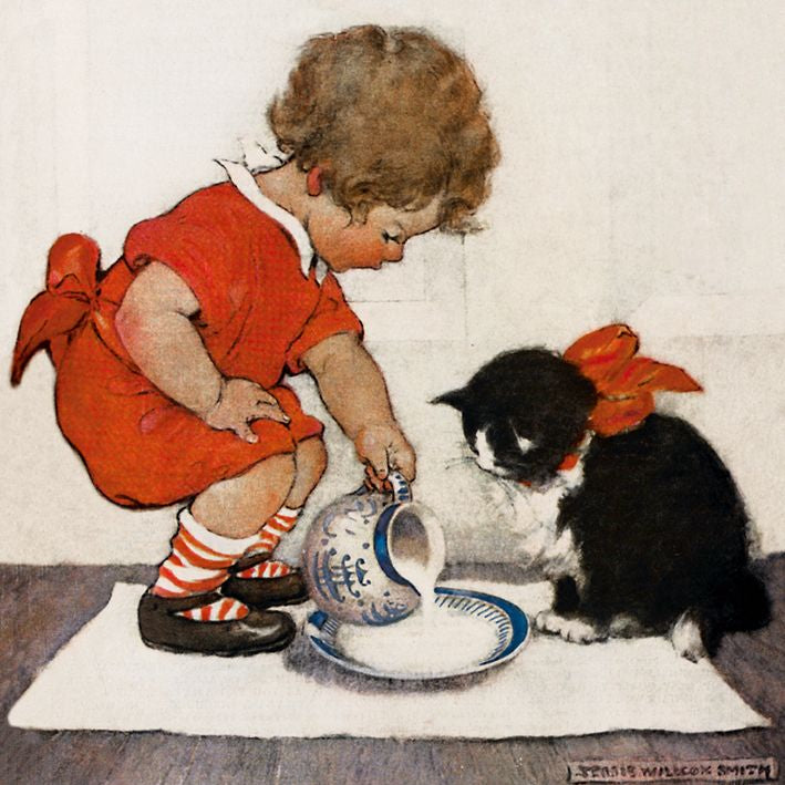 The British Library Teatime for Kitty Smith Art Card