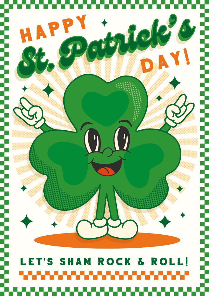 Let's Rock and Roll on St Patricks Day! Card