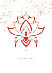 Diwali Flower Splatter Peace & Blessings Card