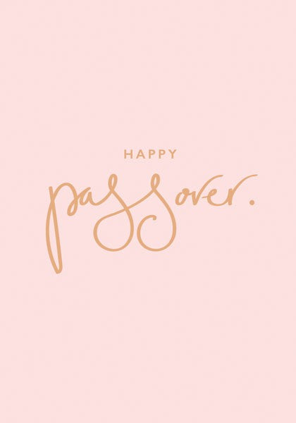 Passover Pink Peace & Blessings Card