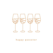 Passover White Glass Peace & Blessings Card