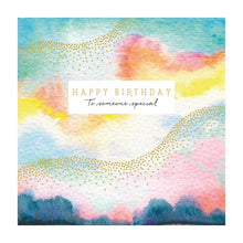 Pink & Blue Watercolour Natural Phenomenon Card