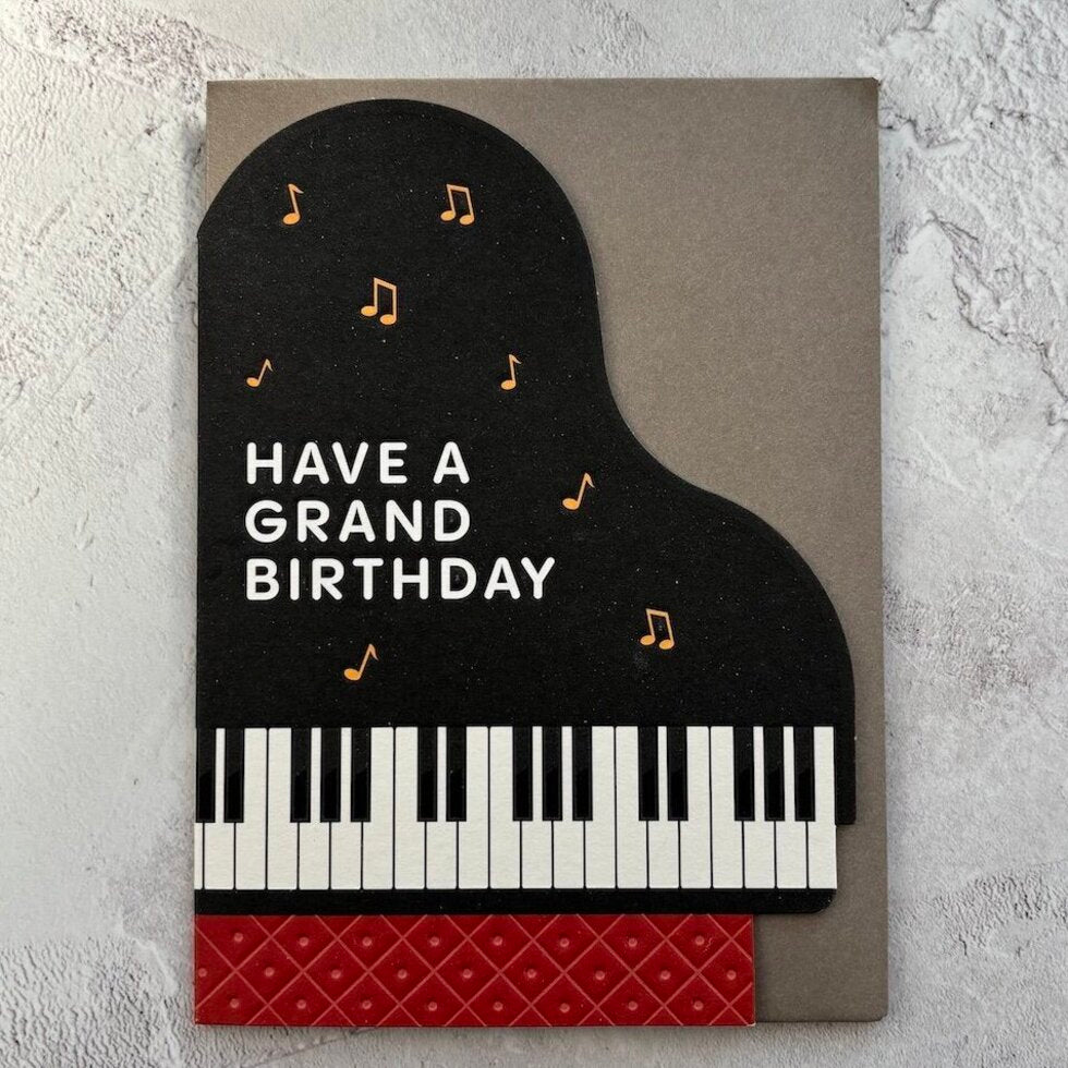 Taking Shape Piano Birthday Greetings Card by Heyyy